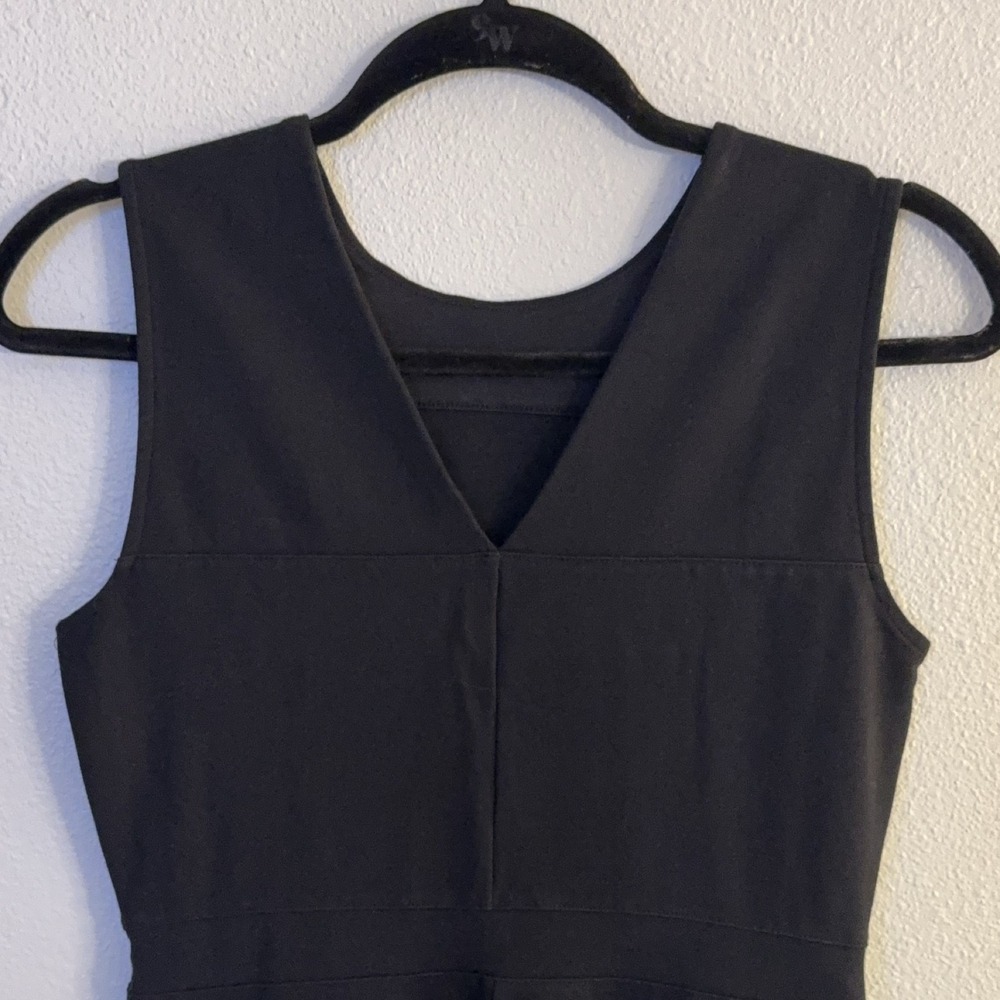 Lands End Women's Black A-Line‎ Sleeveless Viscose Knit Dress Size 4 - Picture 7 of 11